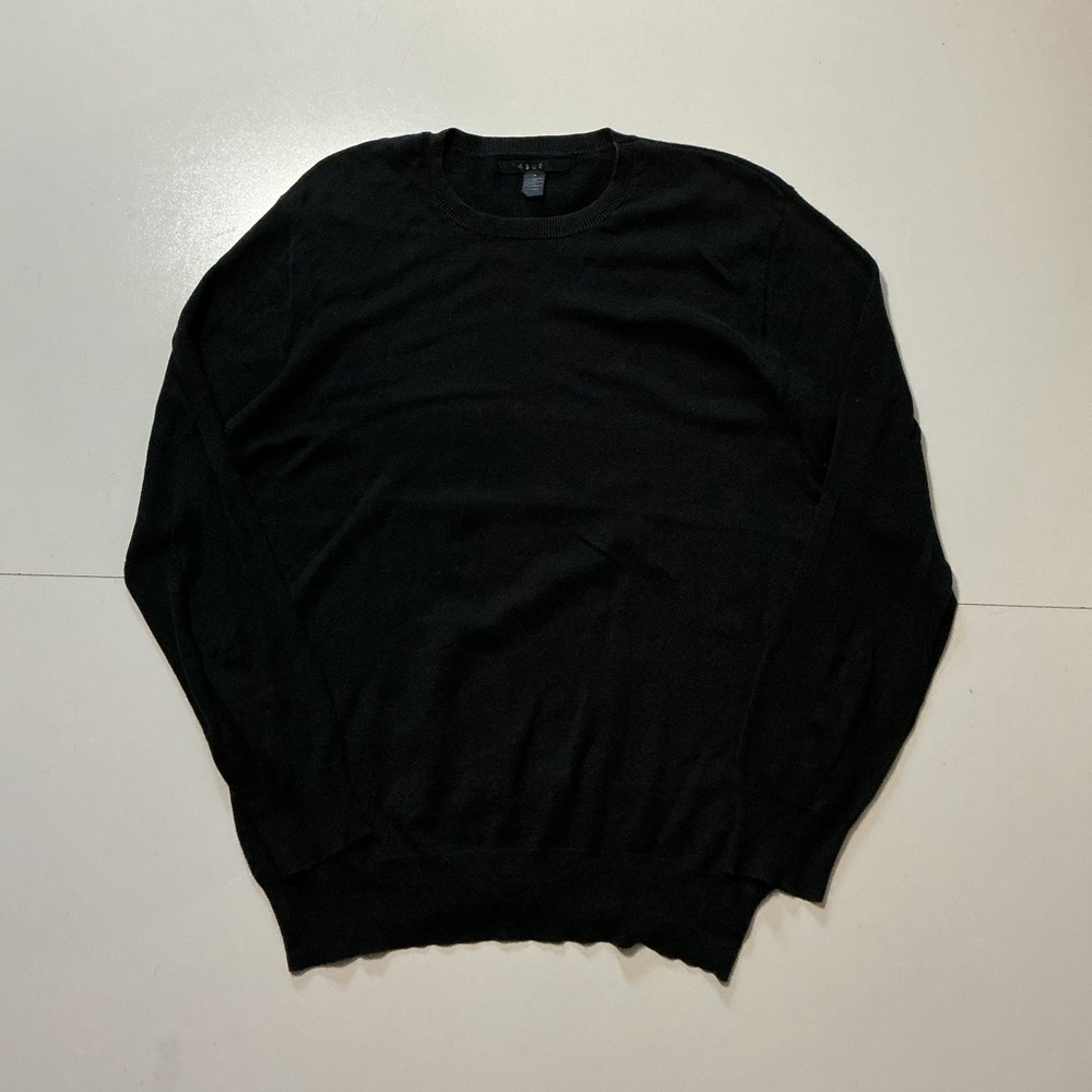 Ksubi Black Knit Thin Lightweight Crewneck Long Sleeve Pullover Sweater